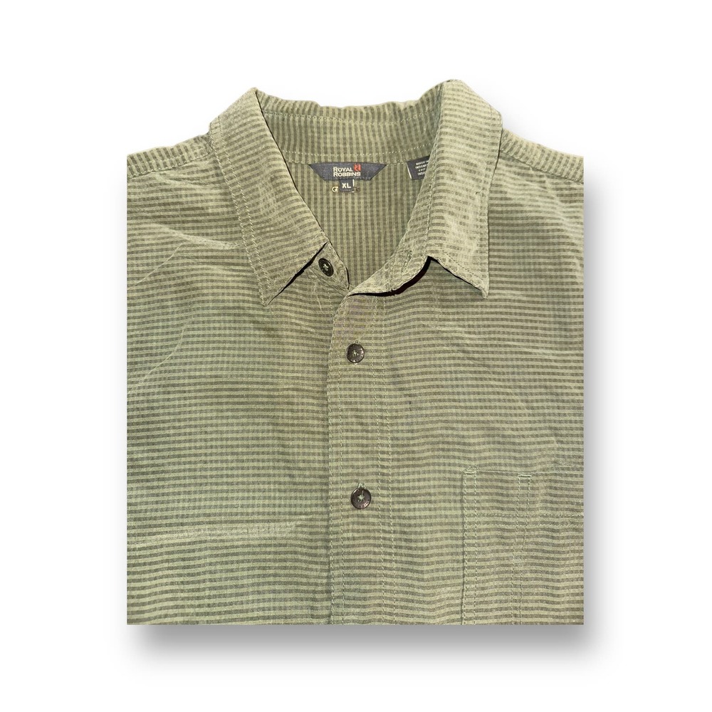 Royal Robbins Mens Extra Large Green Short Sleeve Casual Outdoor Shirt- ‎ XL